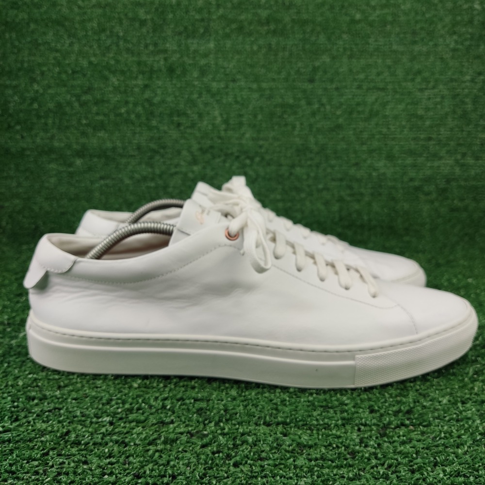 Good Man Brand Sneakers Mens 12 White Edge Low Top Leather Made in Italy Luxury